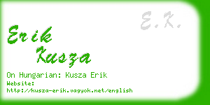 erik kusza business card